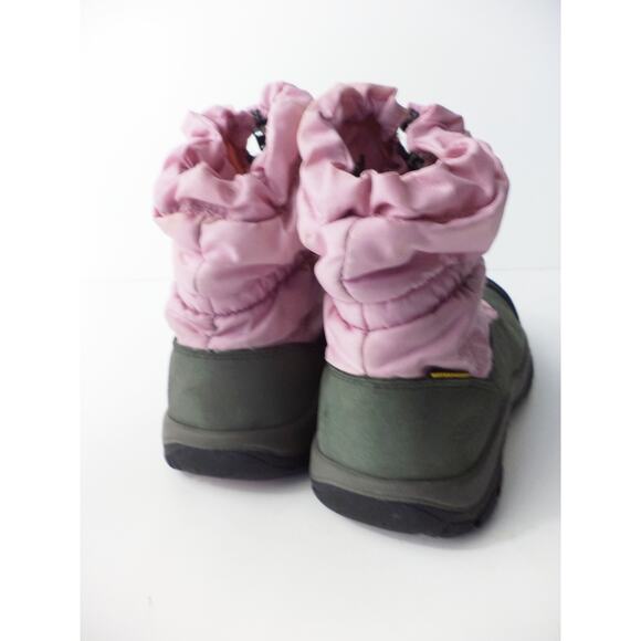KEEN GREY NUBUCK PINK NYLON WATERPROOF WINTER SNOW ANKLE BOOT YOUTH EUR 38 US 5M - Picture 3 of 9